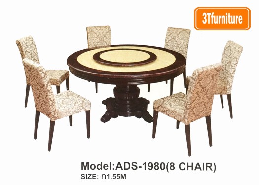 โต๊ะอาหารหน้าหินอ่อน ADS-1980 โต๊ะอาหารหน้าหินอ่อน ADS-1980